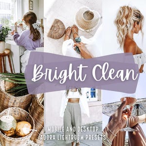 10 Bright Clean Lightroom Presets, Light Airy Presets, Bright Blogger Presets, Indoor Presets, Natural Light Preset, Clean Instagram Presets