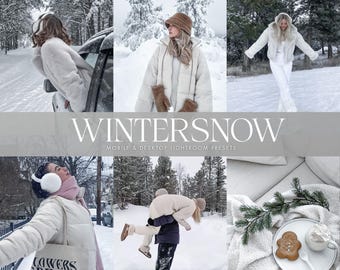 10 WINTER Lightroom Presets, Snow Presets, Bright Christmas Presets, Holiday Preset, Cozy Winter Presets, Outdoor Presets, Mobile & Desktop