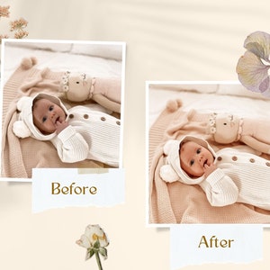 10 préréglages Lightroom pour mobile Baby Love Doux nouveau-né pour maman image 5