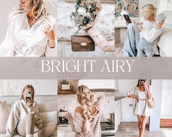 10 HELLE AIRY Lightroom Presets, Clean Presets, Indoor Presets, Filter für Blogger, Familienfotografie, Instagram Preset, Mobile & Desktop