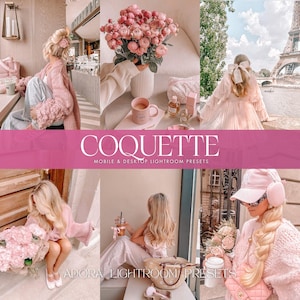 10 roze mobiele Lightroom-presets, coquette-presets, roségouden presets, Instagram-presets, esthetische presets, pastelpresets, mobiele presets,