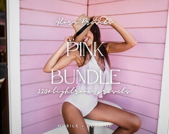 220 Rose Gold Mobile Lightroom Preset, Roze Pastel Esthetische Preset voor Instagram, Coquette Influencer Presets, Pink Beauty Blogger Presets