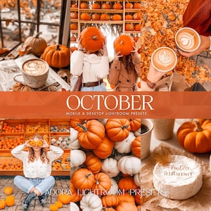 10 Fall Presets Lightroom, Thanksgiving Presets, Halloween Preset, Vibrant Autumn Presets, Bright Fall Preset, Spooky Presets, Fall Filter