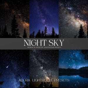 10 Mobile Lightroom Presets, Astrofotografie Presets, Stern Presets, Nachthimmel Presets, Sternenlicht Presets, Sternennacht Presets