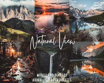 10 Natural View Lightroom Presets, Instagram Hiking Drone Presets, Nature Blogger Presets, Moody Travel Influencer Presets, Mobile Presets