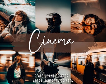 10 Cinema Lightroom Presets, Film Blogger Presets, Dark Moody Cinematic Filter, Mobile & Desktop Preset, Fotofilter, Vintage Movie Preset