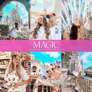 10 ajustes preestablecidos de Lightroom para móviles con parques temáticos, ajustes preestablecidos de viajes con influencers de Instagram, ajustes preestablecidos de colores vibrantes, ajustes preestablecidos de escritorio para exteriores familiares