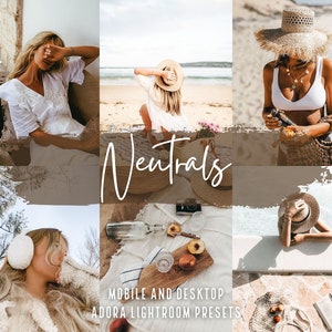 10 Neutral Lightroom Prestes, Mobile and Desktop Presets, Natural Selfie Presets, Outdoor Presets, No Filter Presets, Selfie Presets, Vsco image 1