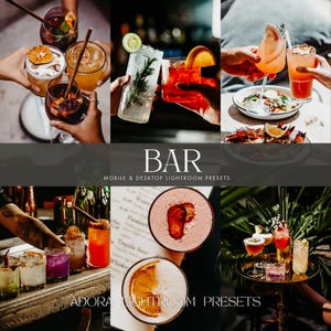 カクテル Lightroom プリセット: ムーディーなドリンク、フード写真 (モバイル & デスクトップ)