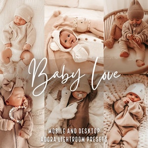 10 Baby Love Mobile Lightroom presets Zachte pasgeboren mama Blogger presets Lichte luchtige familie presets Baby presets Instagram Filter mom presets afbeelding 1