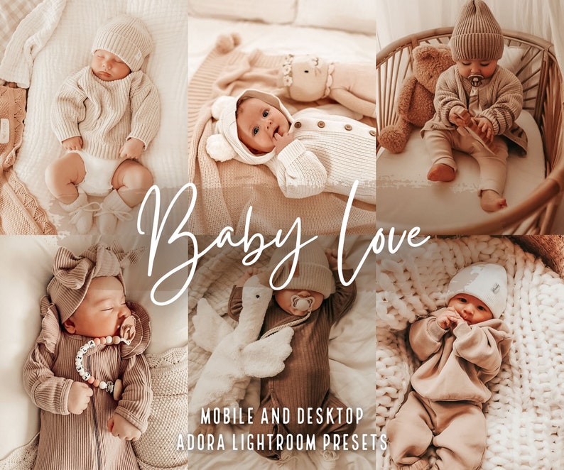 10 préréglages Lightroom pour mobile Baby Love Doux nouveau-né pour maman image 1