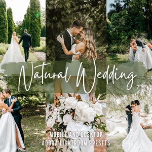 10 Natural Wedding Presets, Bright Mobile Presets, Airy Presets, Desktop Presets, Wedding Photography, Couple Presets, Professional Photos