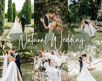 10 Natural Wedding Presets, Bright Mobile Presets, Airy Presets, Desktop Presets, Wedding Photography, Couple Presets, Professional Photos