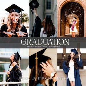 Graduation Lightroom Presets, Bright Natural Mobile & Desktop Filters