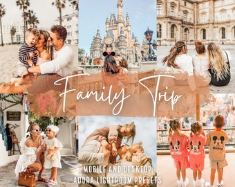 10 Family Trip Mobile Presets Lightroom, Vacation Presets, Bright Family Presets, Instagram Presets, Iphone Presets, Summer Presets, Outdoor