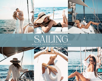 10 Sailing Presets Lightroom, Summer Presets, Outdoor Presets, Travel Blogger Presets, Ocean Presets, Sailing Filters, Mobile & Desktop