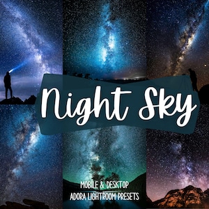 10 Milky Way Mobile Lightroom Presets, Astrophotography Presets, Star Presets, Night Sky Presets, Starlight Presets, Starry Night Presets