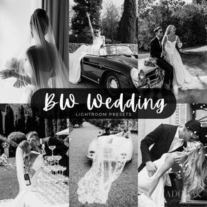 10 svartvita förinställningar för bröllop i Lightroom, svartvita förinställningar för bröllop, redaktionella bröllopsfilter, tidlösa förinställningar för bröllop, mobil och dator