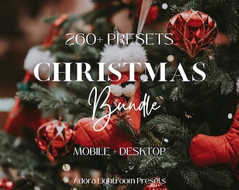 280 Holiday Christmas Bundle Lightroom Presets, Bright Family Festive Presets, Mobile & Desktop Presets, Warm Cozy  Christmas Presets