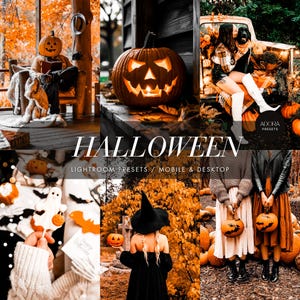 10 Halloween-presets, pompoenpresets, horrorpresets, griezelige seizoenspresets, esthetische presets, Dark Moody-fotofilter, mobiel en desktop