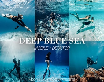 10 Underwater Lightroom Presets, Moody Snorkeling Presets, Mobile & Desktop Presets, Diving Photography, Instagram Presets, Ocean Presets