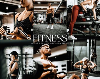 10 FITNESS Mobile Lightroom Presets, Sport Presets, Gym Presets, Moody Workout Presets, Indoor Presets, Instagram Presets, Fitness Filter