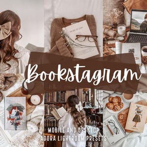 10 Bookstagram Lightroom Presets, Mobile Presets, Instagram Presets, Aesthetic Presets, Book Presets, Iphone Preset, Brown Blogger Presets
