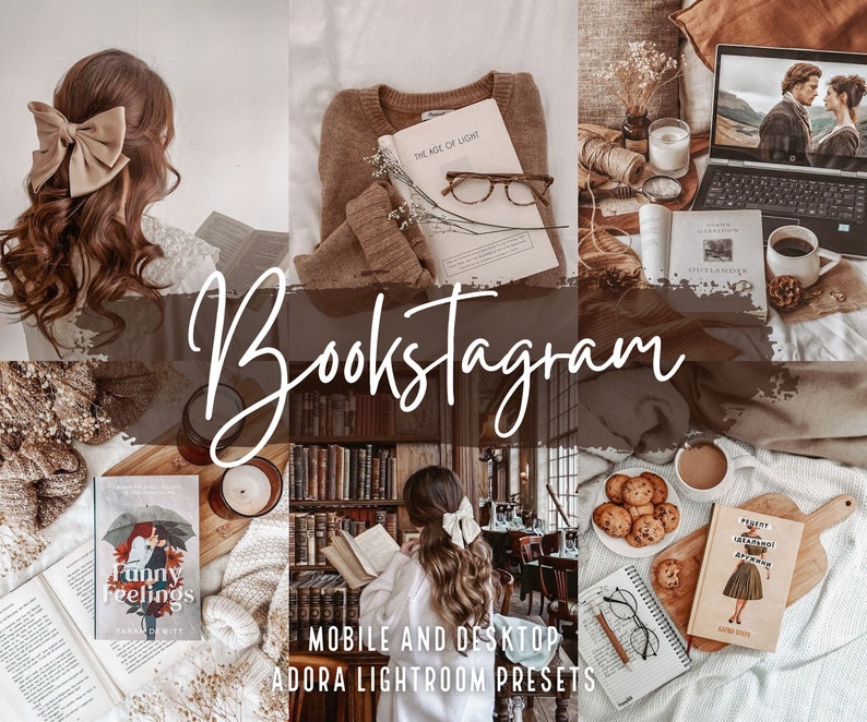 10 Bookstagram Lightroom-Voreinstellungen, Mobil und Desktop-Voreinstellungen, Warm Academia-Filter, ästhetische Voreinstellungen, Buchvoreinstellungen, Instagram-Voreinstellungen, Vsco Bild 1