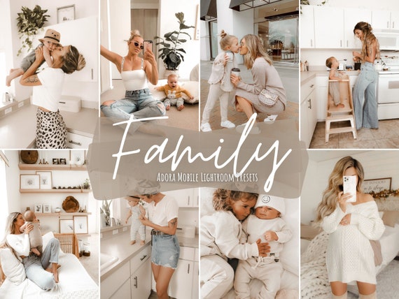 Boho Mobile Lightroom Presets: Mom Blogger, Light Airy (DNG Files)