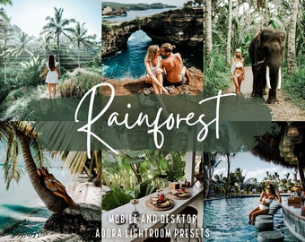 10 Regenwald-Presets, Lightroom, Mobile- und Desktop-Presets, lebhafte Reise-Blogger-Presets, Sommer-Preset, Instagram-Preset, Naturfilter