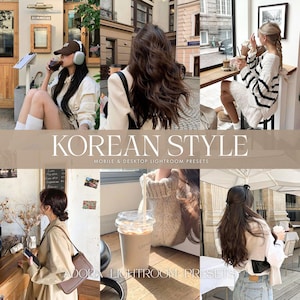 10 Korean Lightroom Presets, Soft Warm Tones Presets, Beige Presets, Natural Blogger Presets, Instagram Presets, Mobile and Desktop Presets