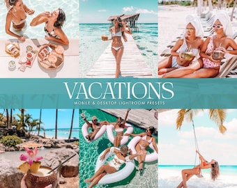 10 Lightroom Presets, Summer Presets, Beach Presets, Pool Presets, Travel Presets, Blogger Presets, Aesthetic Presets, Mobile & Desktop