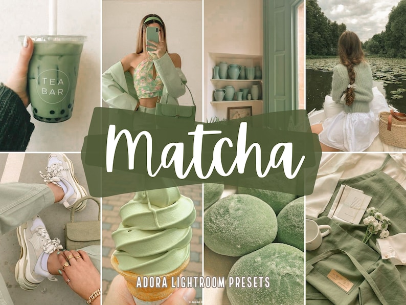 10 Matcha Preset Lightroom Mobile, Green Pastel Presets, Instagram Preset, Mint Travel Blogger, Summer Preset, Bright Airy Influencer Preset image 1