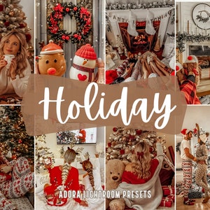 10 Holiday Lightroom Presets Mobile, Warm Christmas Presets, Family Presets, Merry Christmas Presets, Instagram Presets, Festive Presets