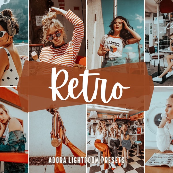 10 Retro Aesthetic Mobile Lightroom Presets, Vintage Film Blogger Presets, Analog Instagram Presets, 70s 80s Presets, Desktop Presets, Vsco