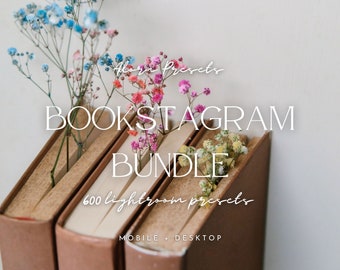 Bookstagram Bundel Lightroom Presets voor mobiel en desktop, Bookish Filter, Bibliotheekfilter, Lightroom Book Presets voor Bloggers, Book Lover