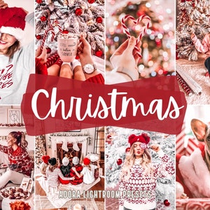 10 Christmas Mobile & Desktop Lightroom Presets, Bright Red Preset, Holiday Blogger Preset, Instagram Presets, Festive Preset, Winter Preset