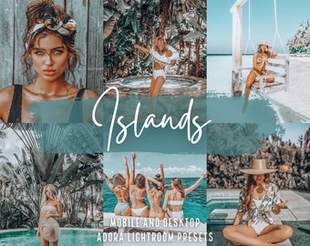 10 Islands Lightroom Presets Mobile Tropical Preset Island Beach Travel Blogger Presets Instagram Filter Bright Summer Travel Influencer Dng