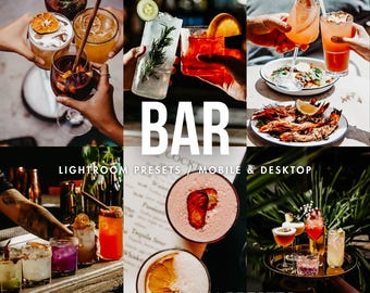 Cocktail Lightroom Presets: Moody Drinks, Food Photography (Mobile & Desktop)