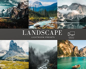 10 preajustes de Lightroom, preajustes de paisaje, preajustes de naturaleza, preajustes de exteriores, preajustes terrosos, preajustes de senderismo, para móviles y ordenadores, filtro cinematográfico