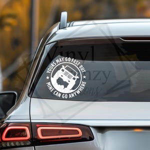 Grappige sticker voor terreinwagen | Go Anywhere-vinylsticker