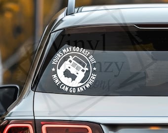 Funny Off-Roading Car Decal | Go Anywhere Vinyl Sticker