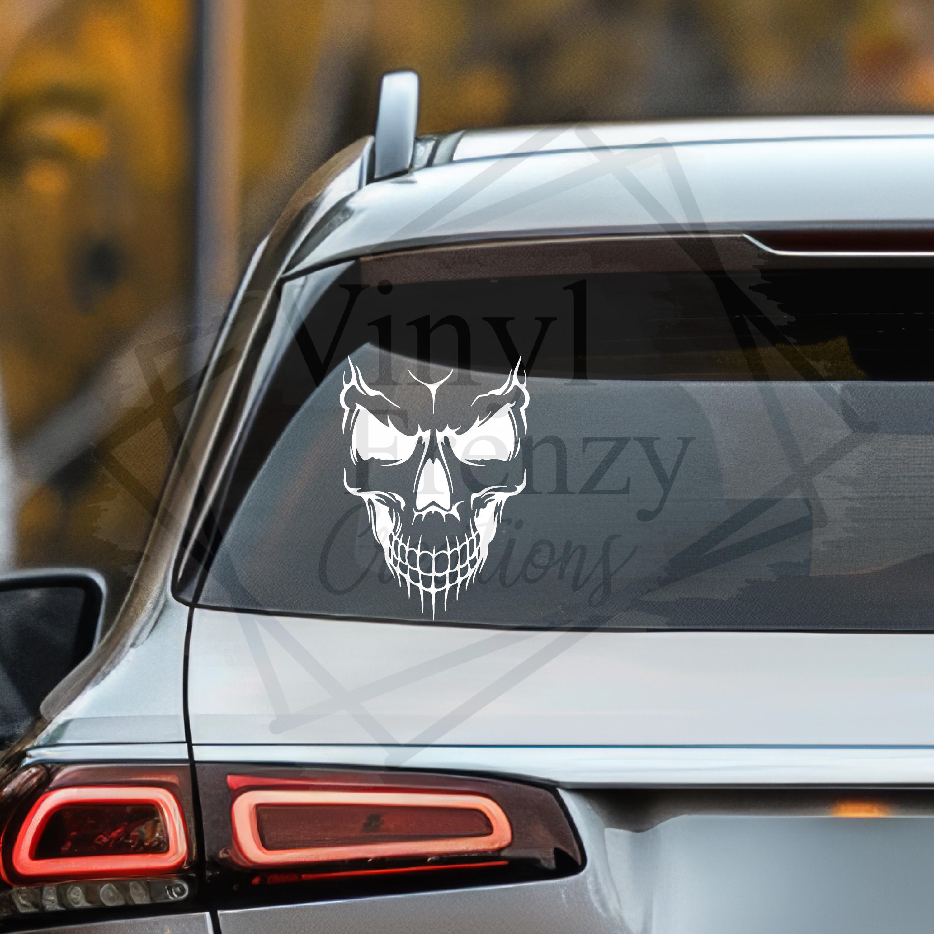 Angry Sticker Scule Angry Skull Premium Grade Vinyl Decal | Skull Decal | Car Decal | Truck ...