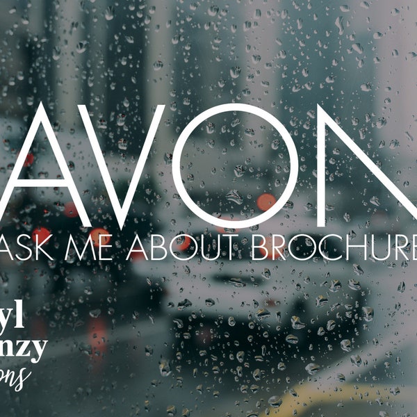 Avon decal avon rep sticker ask me about brochure