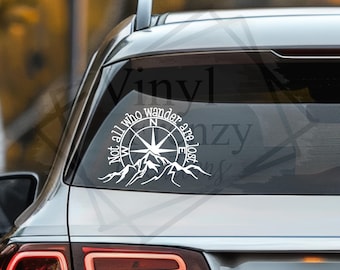 Not all who wander are lost outdoor vinyl car decal | vehicle sticker | water bottle decal | laptop sticker | weather proof BESTSELLER