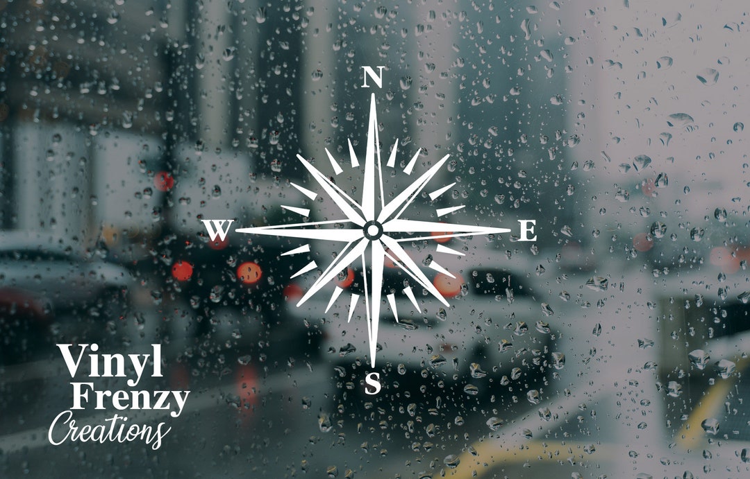 Compass Vinyl Compass Rose Vinyl Decal | Popular Compass Decal for Car | Laptop ...