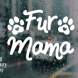 naklejka winylowa na samochód naklejka na zderzak fur mama pet lover | miłośniczka psów | miłośniczka kotów | miłośniczka zwierząt | naklejka na zwierzęta | naklejka na kochające zwierzęta