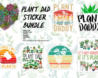Plant Dad Sticker Bundle | Funny Waterproof Stickers
