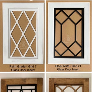 CABINET DOOR MULLION Inserts- up to 16&quot;w X 32&quot;h - Bathroom Doors - Glass or Flat Panel - Insert or Overlay