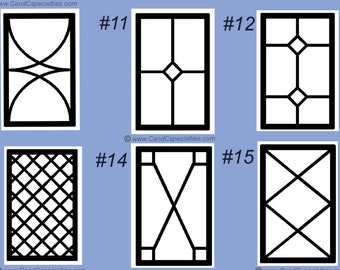 KITCHEN GRID INSERTS - Drop in Cabinet Doors - up to 16"w X 32"h - Glass or Flat Panel - Insert or Overlay